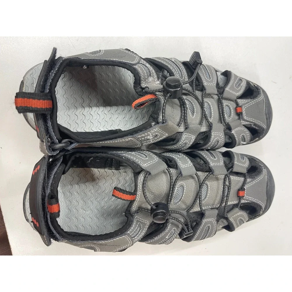 Eddie‎ Bauer Tommy Mens Grey Leather Closed Toe Fisherman Hiking Sandals Size 11